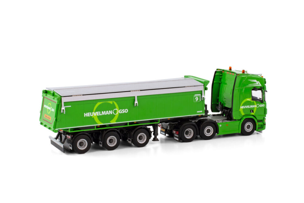 Heuvelman GSO; SCANIA R HIGHLINE 6X2 TWIN STEER HALFPIPE TIPPER TRAILER - 3 AXLE - Afbeelding 4