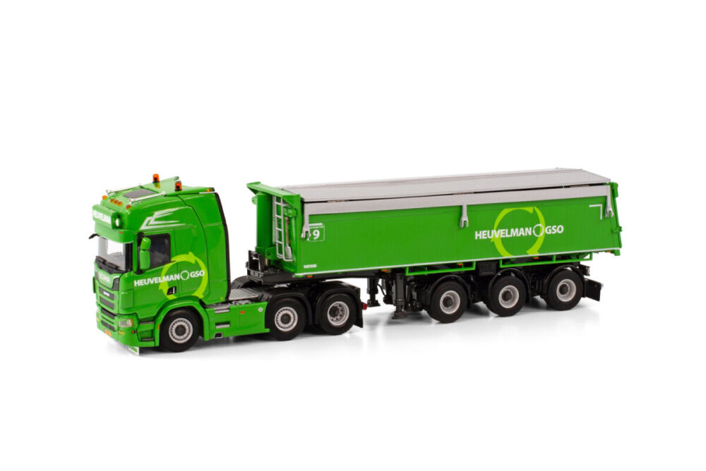 Heuvelman GSO; SCANIA R HIGHLINE 6X2 TWIN STEER HALFPIPE TIPPER TRAILER - 3 AXLE