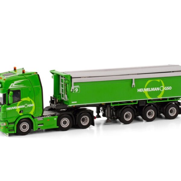 Heuvelman GSO; SCANIA R HIGHLINE 6X2 TWIN STEER HALFPIPE TIPPER TRAILER - 3 AXLE